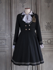 My School Memories Vintage Lolita Short Jacket, Blouse and Jumper Dress