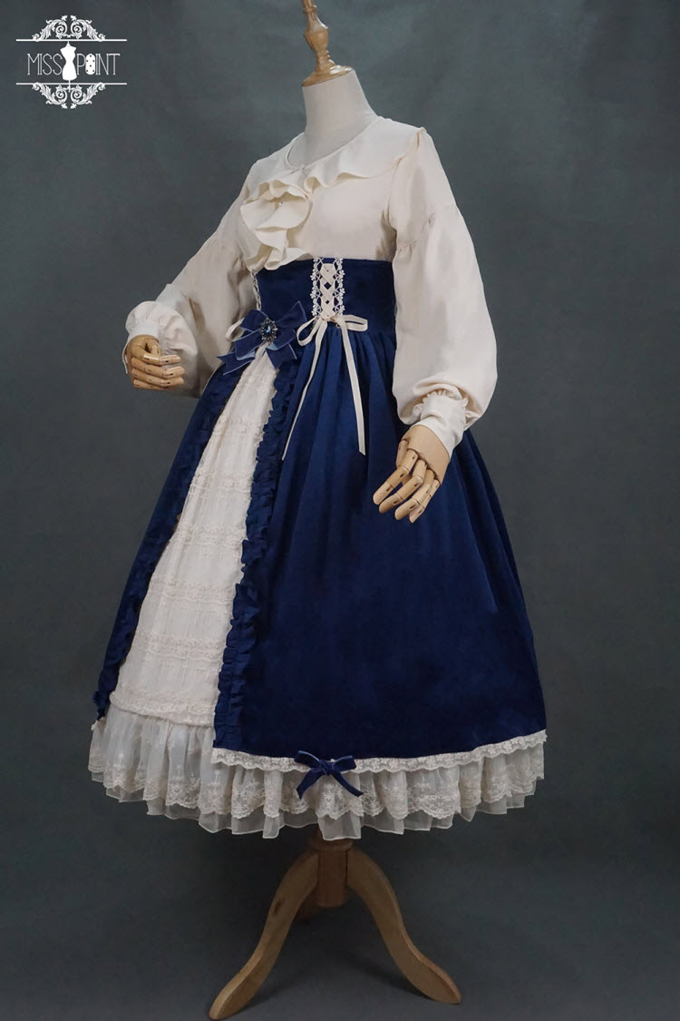 Miss Point -Winter Sonata- Vintage Classic Lolita High Waist Skirt