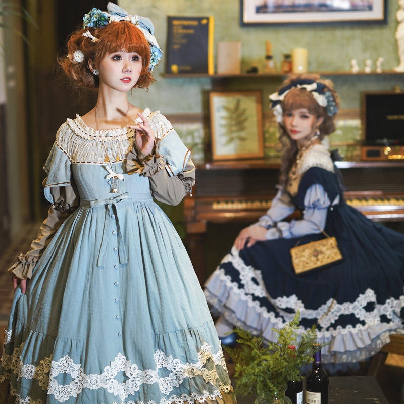 The April Song Vintage Classic Lolita OP Dress