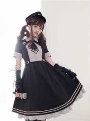 Yalikesi Military Lolita OP Dress and Match Hat