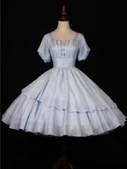 The Dream of KeSaiTe Vintage Classic Lolita OP Dress (suede fabric version)
