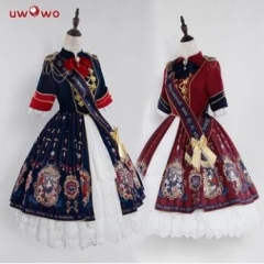 UWOWO Original Design Coronation of 18 Brumaire Red/ Blue OP One Piece Dress Women Lolita Dress Cosplay Costume
