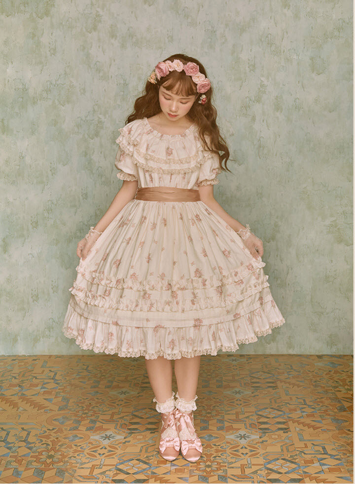 Lullaby -Flower ZhanFang- Vintage Classic Lolita OP Dress Version I