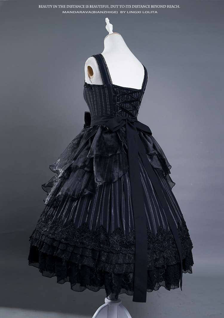 LingXi -Bi An Zhi Ge- Vintage Classic Lolita Jumper Dress