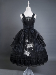 LingXi -Bi An Zhi Ge- Vintage Classic Lolita Jumper Dress
