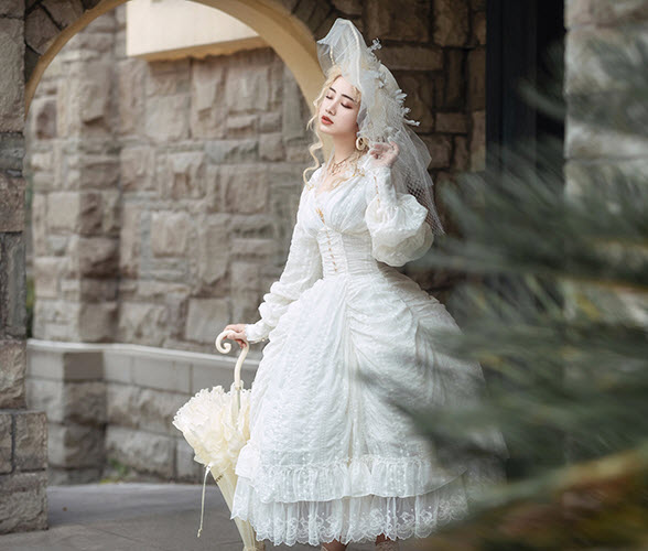 Fantastic Wind -The Elegant Lady- Vintage Classic Lolita OP Dress