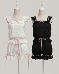 Lullaby -Good Night Sweetie- Vintage Classic Lolita Shirt and Shorts