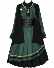 WithPuji -The Desert Zone- Military Lolita Dress Set