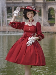 Black Fairytale -The Mysterious Rose- Vintage Classic Lolita OP Dress