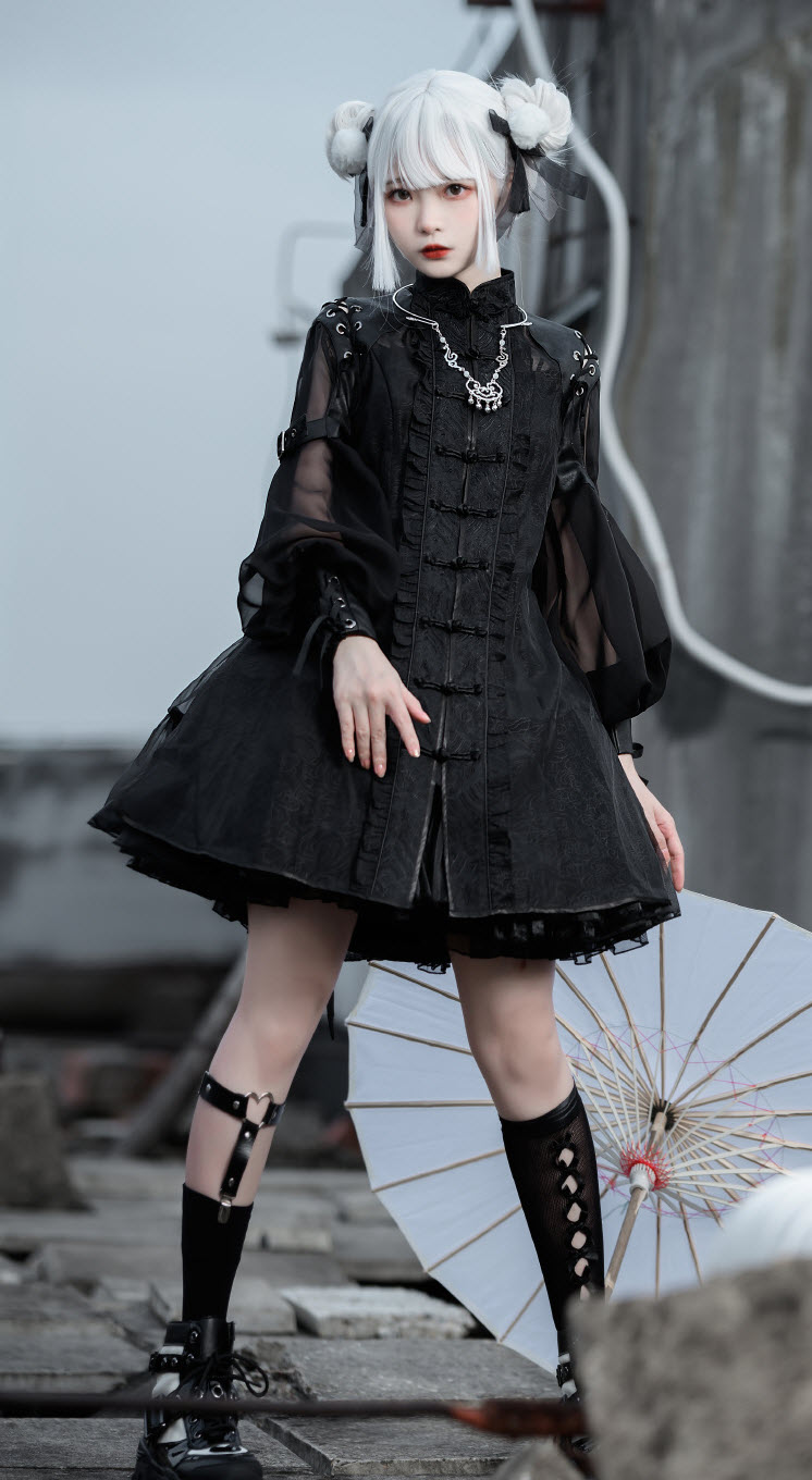 Kung Fu Maiden Qi Lolita Steampunk Lolita OP Dress