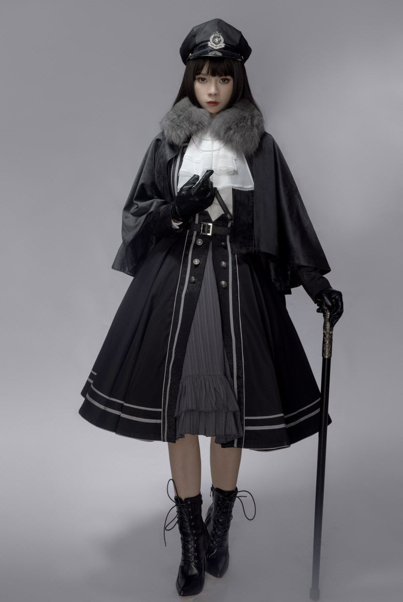 The Night of The Early Winter Military Lolita Blouse