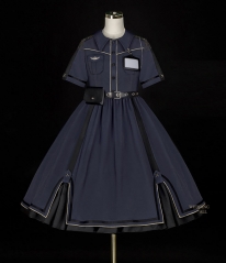SanyeTing -Give A Salute- Military Lolita OP Dress and Cape