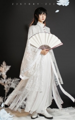 ZJ Story -Bailu Yunge- Embroidered Version Hanfu Style Qi Lolita Jacket Haori