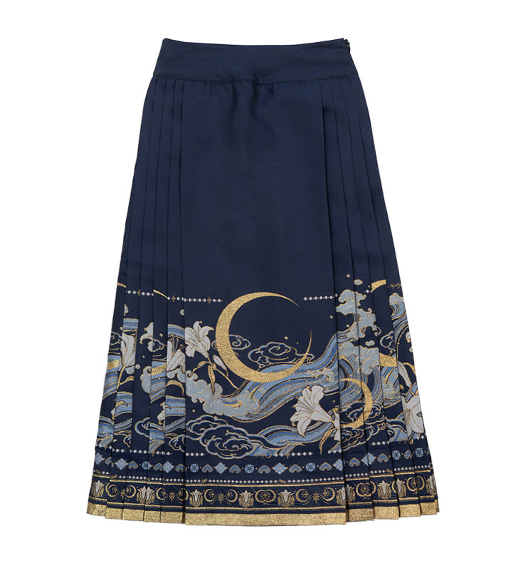 Bright Moon Above The Sea Qi Lolita Hanfu Style Lolita Skirt
