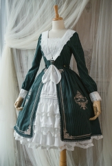 Surface Spell -Unfinished Book- Vintage Classic Lolita Embroidery OP Dress (2020 Version)