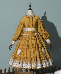 With Heart Pockets OP Dress: ZJ Story -Ailisi 3.0- Vintage Classic Lolita OP Dress