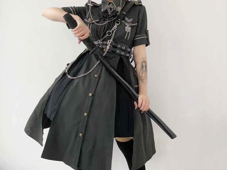 The Gothic Soldier Military Lolita OP Dress