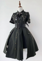 The Gothic Soldier Military Lolita OP Dress