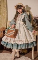 Polyhymnia -The Garden of Tsatsa- Vintage Classic Lolita OP Dress and Matching Apron