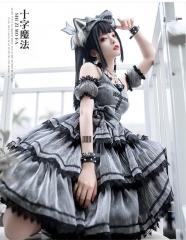 The Magic Cross Vintage Gothic Lolita Jumper Dress