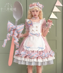 Nikki Tomorrow -Sweet Dreamy Tea Party- Sweet Lolita OP Dress and Apron
