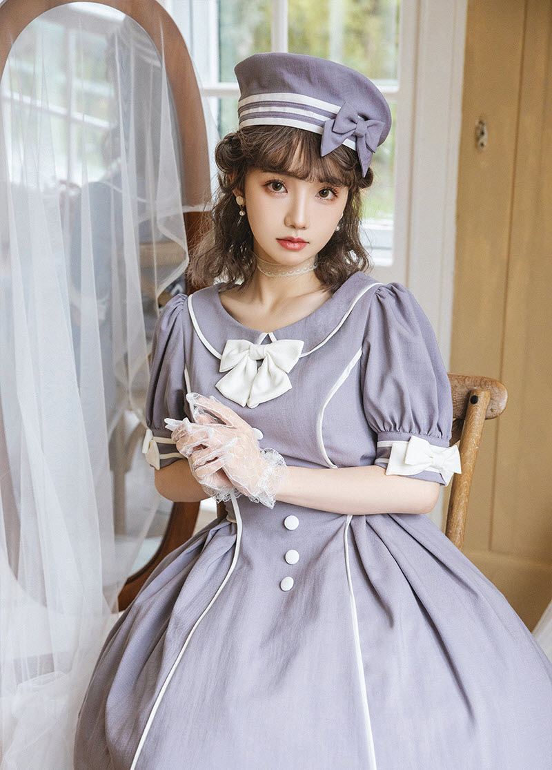 Slow Down Our Busy Lives Sailor Lolita OP Dress