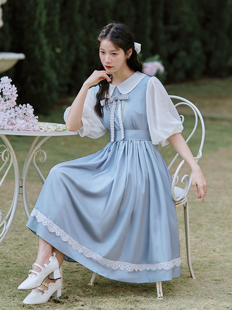 A Spring Outing Vintage Classic Lolita Blouse, Skirt and OP Dress