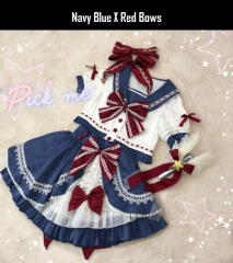 The Cute Sailor Lolita Top Wear and Skirt Set