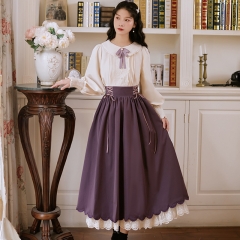 A Spring Outing Vintage Classic Lolita Blouse, Skirt and OP Dress