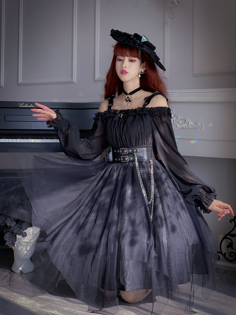 Midnight Dark Princess Gothic Lolita OP Dress