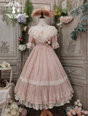 Miss Point -Banksiae and Rose- Short Sleeves Lolita OP Dress (Unicolor Version)