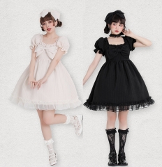 Miwako -Cream Waffles- Vintage Sweet Lolita OP Dress Version II