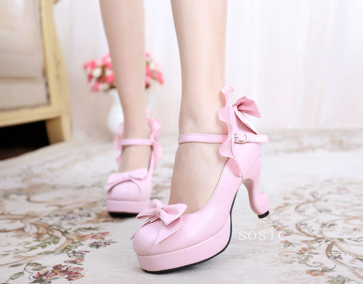 Pink & 7cm heel + 2.5cm platform