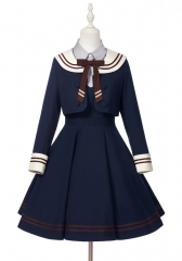 Cute.Q -Junior Sailor Academy- Sailor Lolita Short Jacket and Jumper Dress