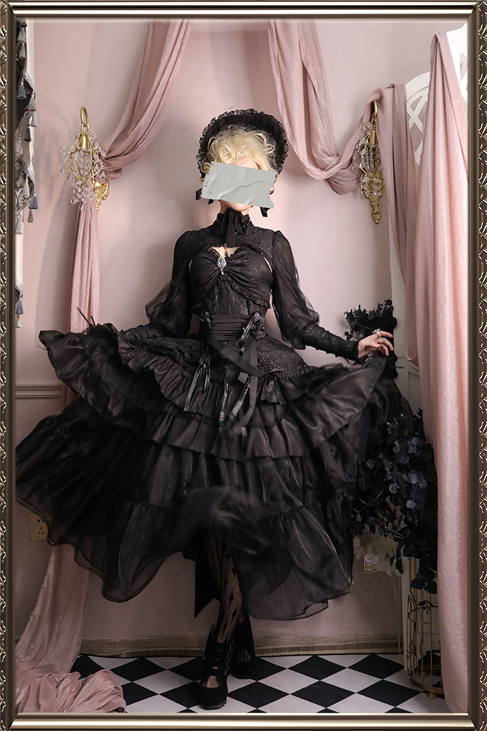 Alice Girl -The Familiar Smell- Qi Lolita Bolero and Jumper Dress Set