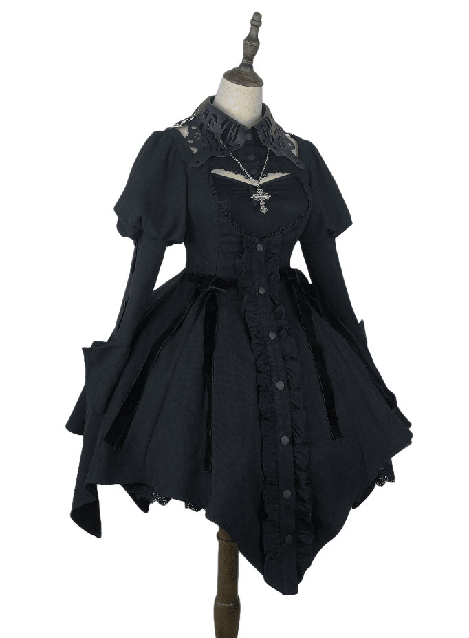 The Dark Butterfly Gothic Lolita Steampunk Lolita OP Dress