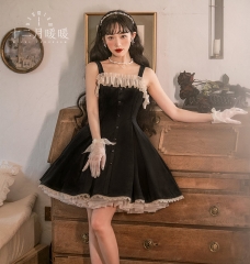 Nikki Tomorrow -Romantic Piano Notes- Vintage Classic Lolita Jumper Dress (Ready In Stock)