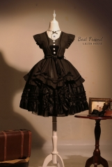 LilithHouse -Best Friend- Silk Velvet Lolita Jumper Dress