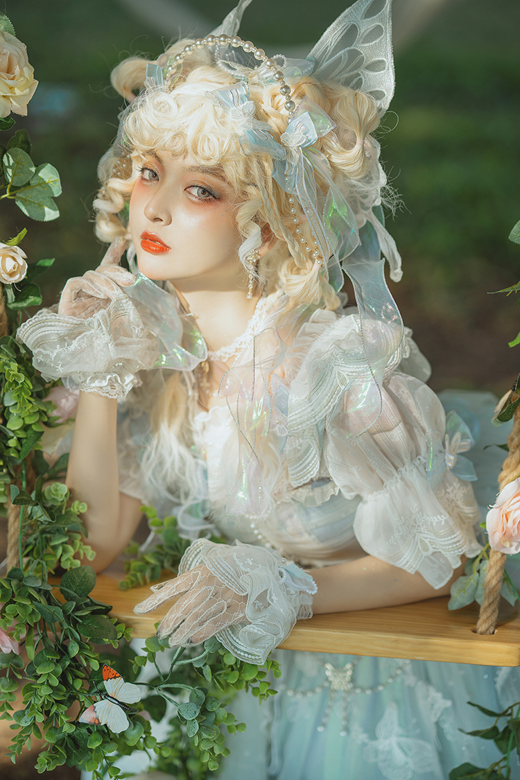 Fantasy Mirror -Crystal Butterflies- Vintage Classic Lolita Jumper Dress