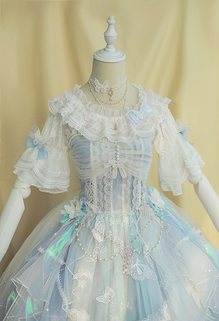 Fantasy Mirror -Crystal Butterflies- Vintage Classic Lolita Blouse and ...