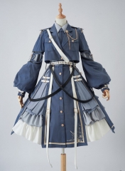 Defend the Cuteness Military Lolita Blouse, Jacket and Skirt Set