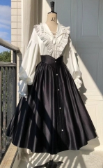 Elegant Melody Vintage Classic Lolita Blouse and Skirt Set