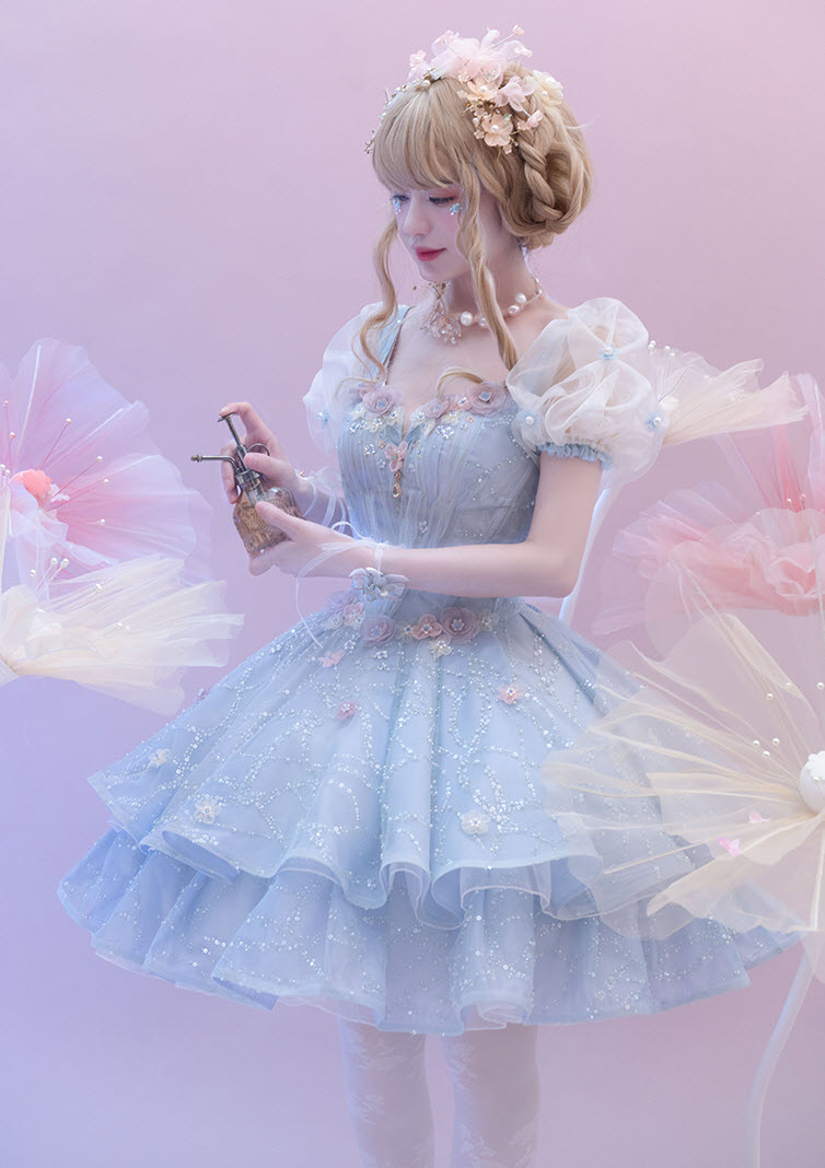 Fantastic Wind -The Crystal Princess- Vintage Classic Lolita OP Dress