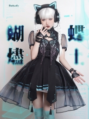 ChunLu -The Cyber Butterfly- Lolita Jumper Dress Set