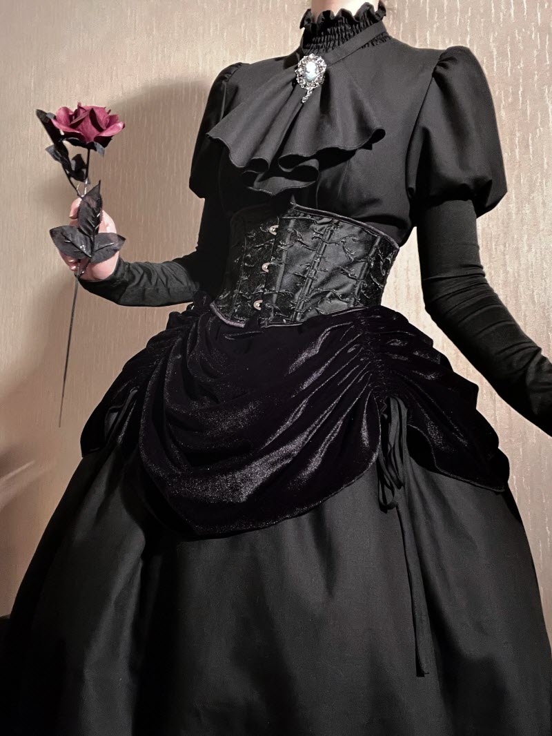 The Moonlight Castle Gothic Lolita OP Dress Set