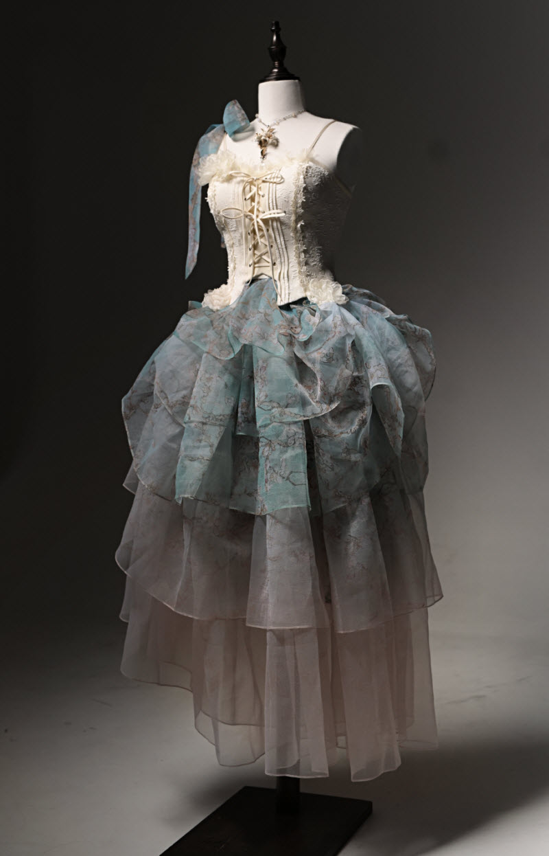 LilithHouse -Apricot Blossom- Lolita Vest and Skirt Set