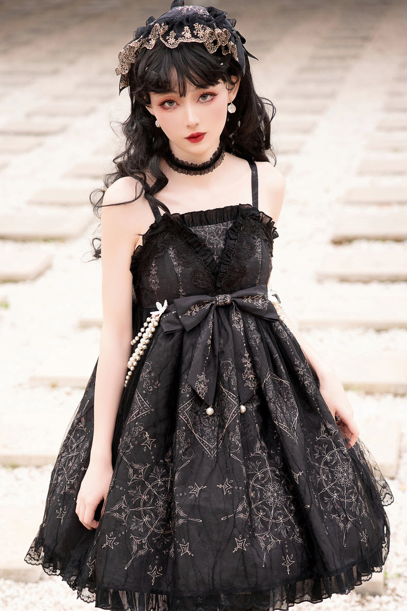 The Daylight Moon Vintage Classic Lolita OP Dress and Jumper Dress