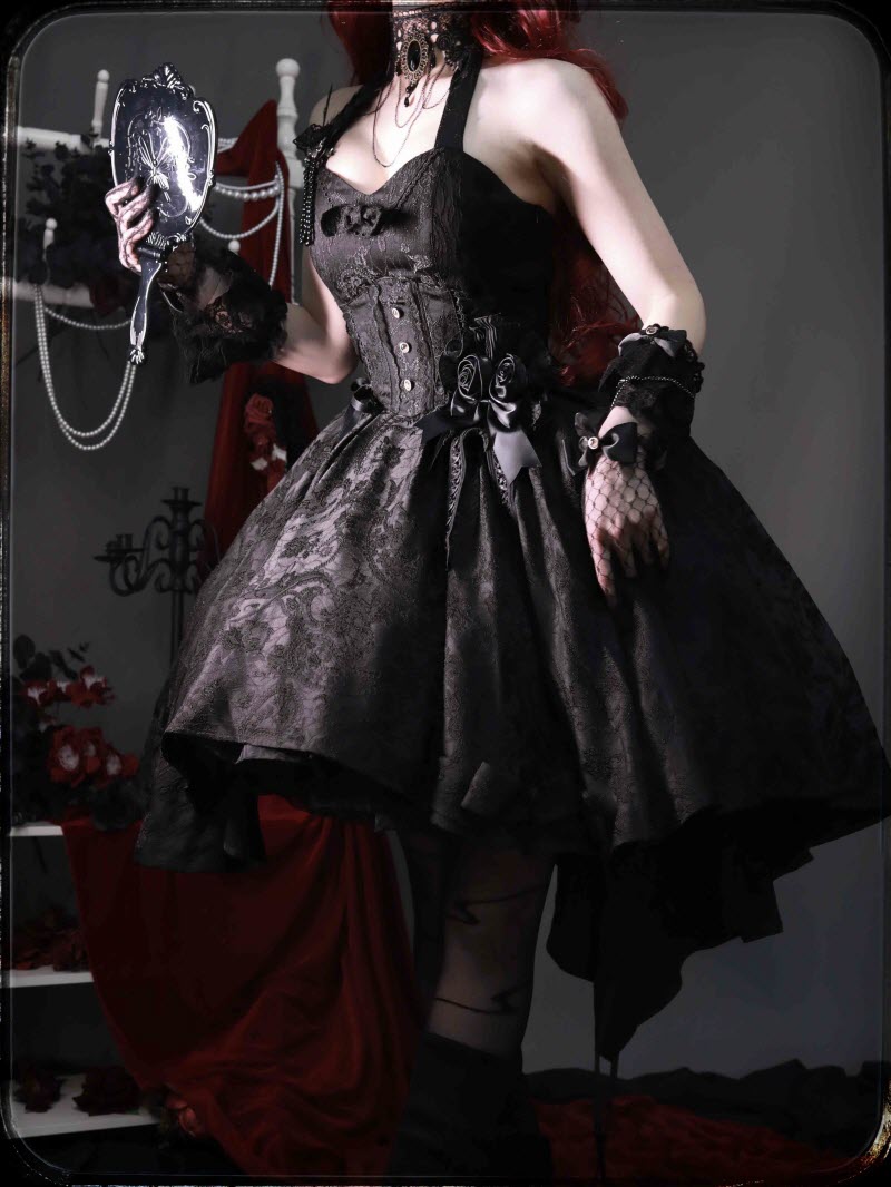 The Phases of the Moon Gothic Lolita Bolero and Jumper Dress