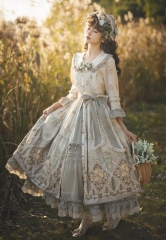 Psalmoflyra -Teiinokusa- Vintage Classic Lolita OP Dress Set