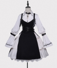 The Gothic Lover Gothic Lolita Blouse and Jumper Dress